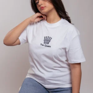 T-shirt reine brodé